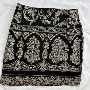 Vintage L'Amodei Floral Wrap‎ Skirt Size 6 Made In Canada Italy Fabric